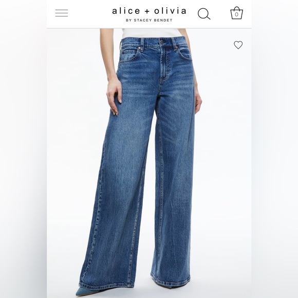 Alice + olivia TRISH MID RISE BAGGY JEAN size 28 - Picture 5 of 10